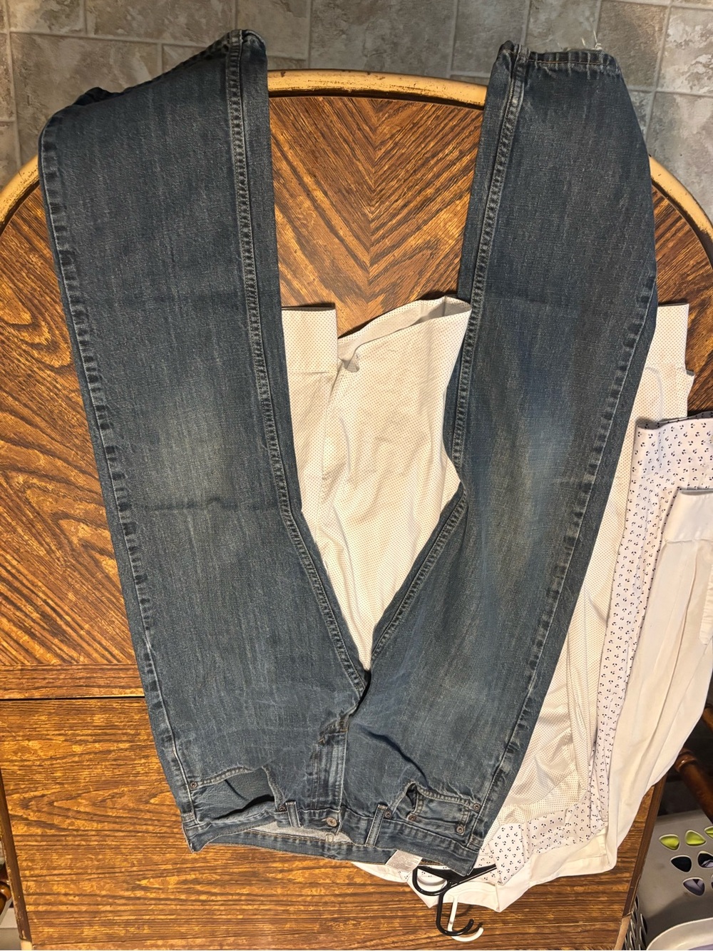 Men's medium 32w bundle Levi’s True luck Alfini Haggar Express 2 jeans&3 shirts - Picture 7 of 16